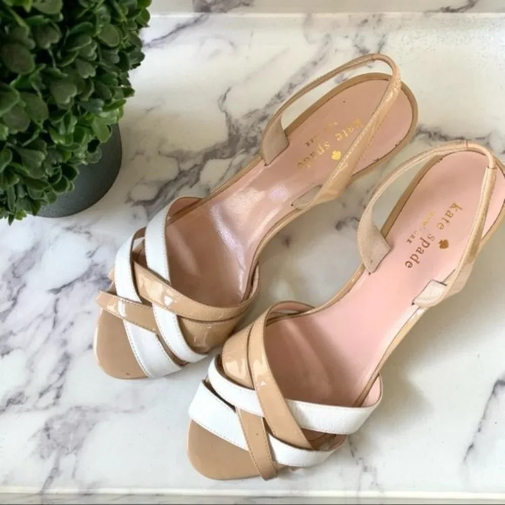 KATE SPADE Sasha Patent Slingback Heel Size 8.5
